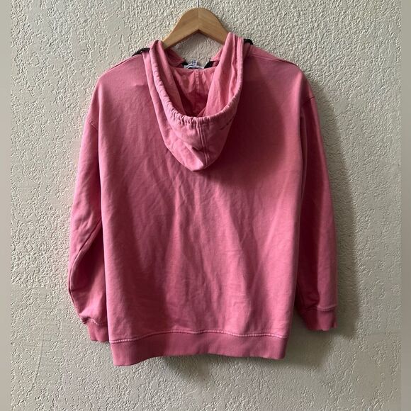 Public Desire “Not so basic” Hoodie Sz S/M Salmon Coral Lightweight European - Picture 3 of 8